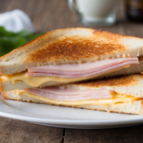 Grilled Pepper Jack with Ham Sandwich.