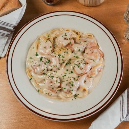 Shrimp Alfredo.