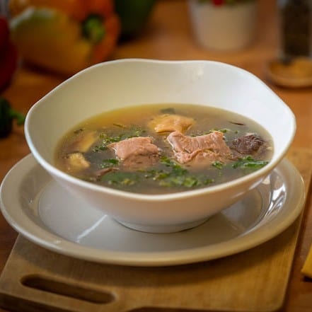 Pork sinigang soup.