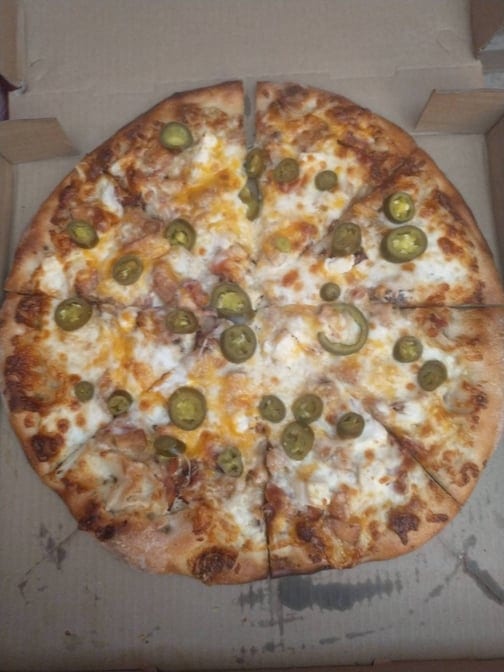 12" Jalapeno Popper Pizza.