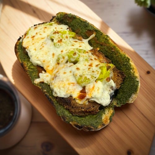 Eggplant Parm Sandwich.