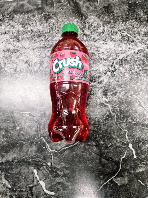 Crush Strawberry 20oz bottle.
