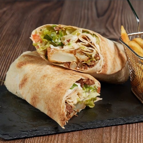 Fried Cauliflower Wrap Combo.