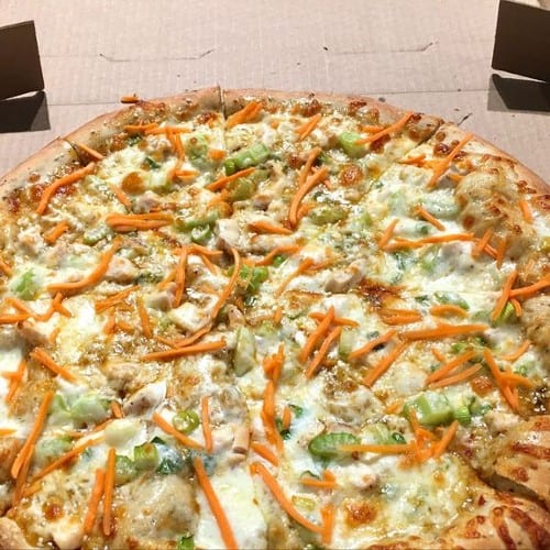 16" Thai Chicken Pizza.