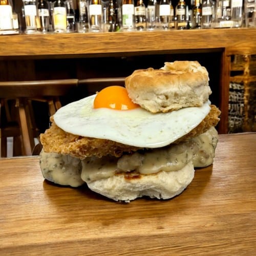 Fried Chicken Egg & Gravy.