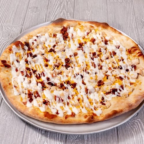 Chicken Bacon Ranch Pizza.