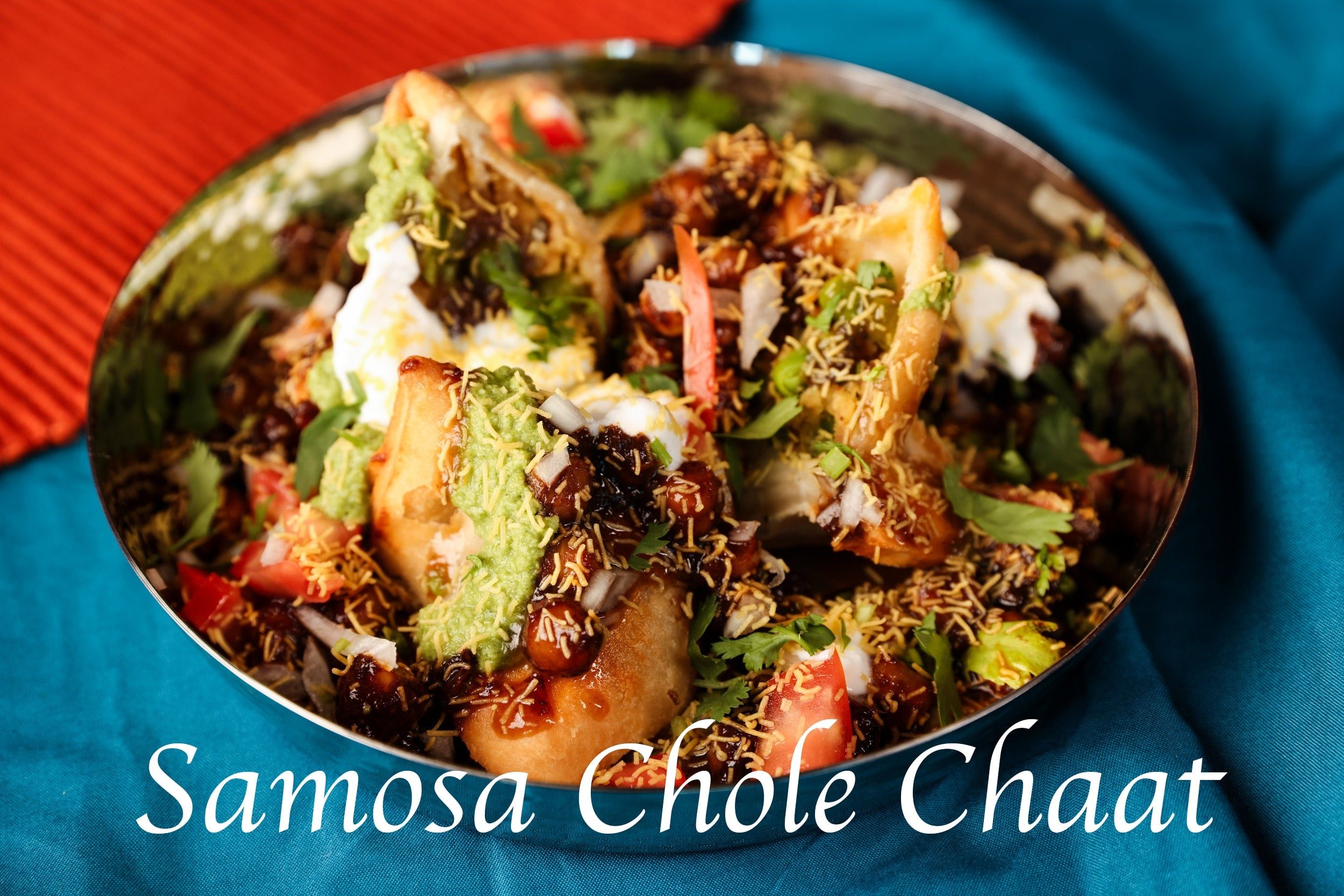 Samosa Chole Chaat.