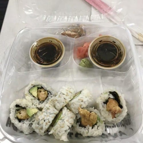 Shrimp Tempura Hand Rolls.