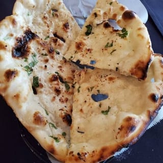 Vegan garlic naan