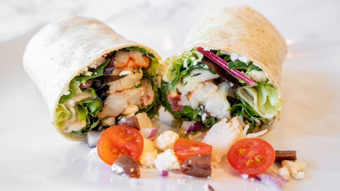 Greek Shrimp Sandwich.