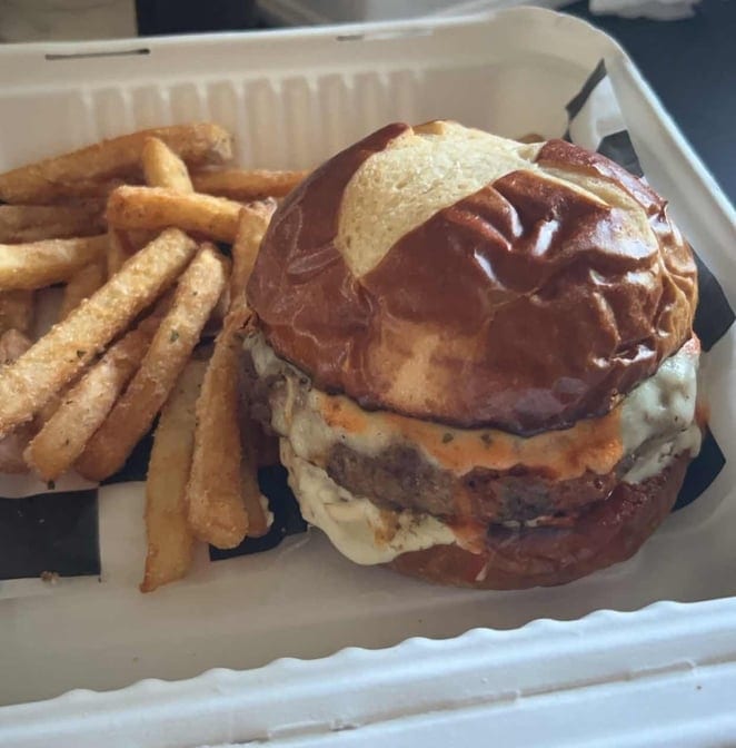 The Dorito Explosion Stuffed Burger.