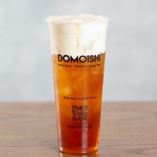 Lychee black tea with cream