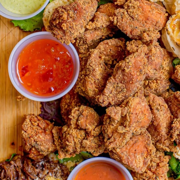 Chicharrón De Pollo with Yucca Fries.