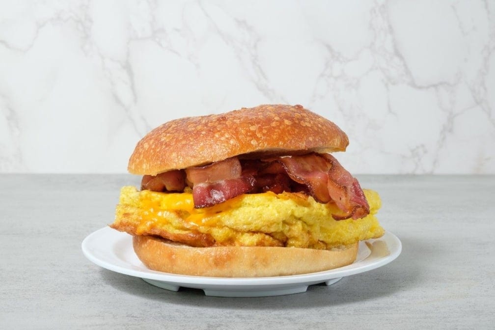 Bacon, Egg & Cheddar.