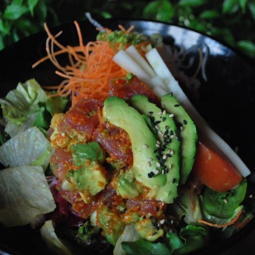 Spicy Tuna & Avocado Salad.