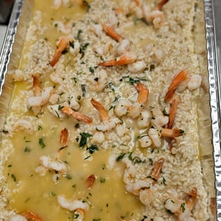 Shrimp Scampi Over Risotto Half Catering