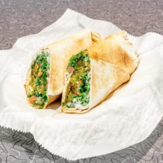 Falafel, Hummus, Tabouli Sandwich