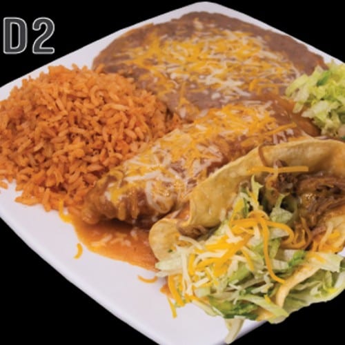 D2 Chile Relleno & Hard Shell Beef Taco.