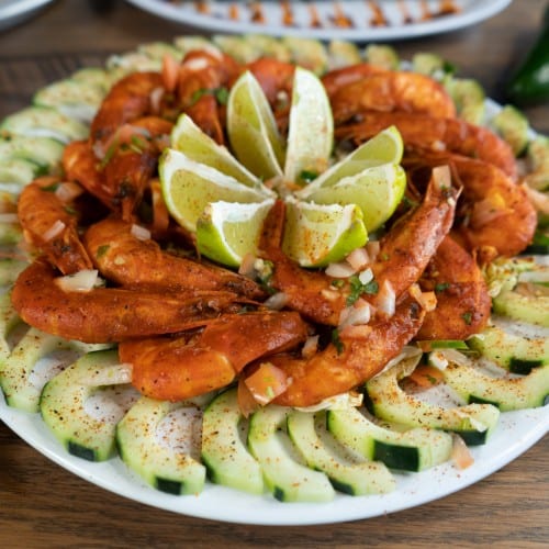 Botana De Camarones a La Diabla.