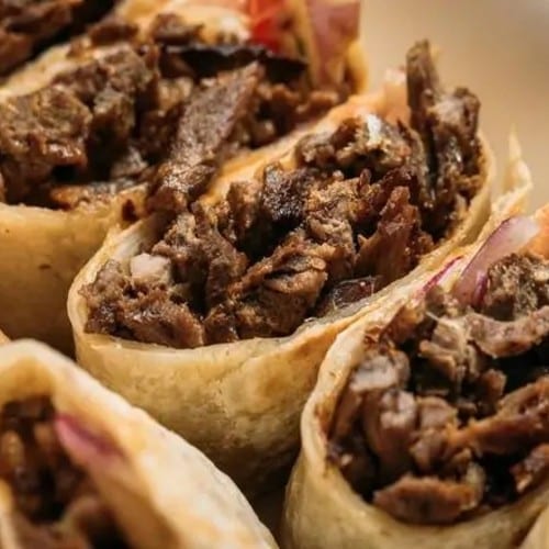 Meat Shawerma Combo with fries.