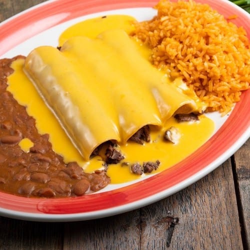 Chile Con Queso Enchiladas.