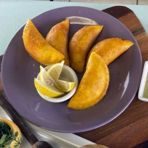 Zesty Italian Chicken & Mozzarella Empanada.