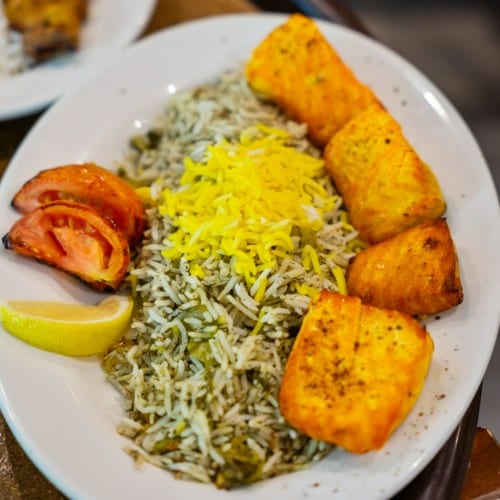 Sabzi Polo Mahi (Friday).