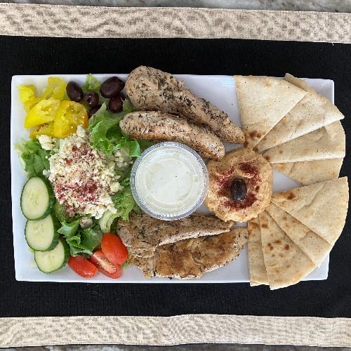 Chicken Kabobs Platter.