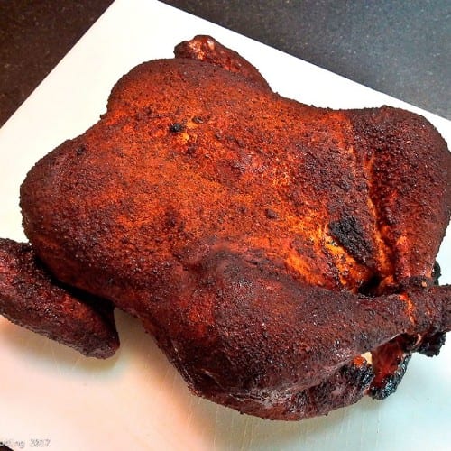 Smoked Whole Chicken.