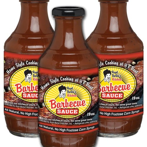 Aunt Berta's Famous BBQ Sauce.