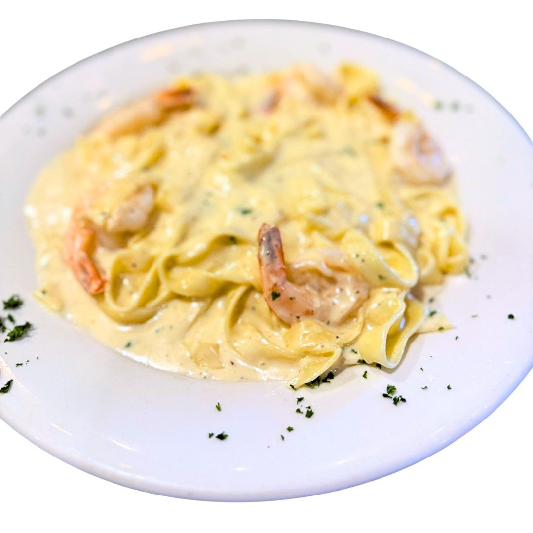 Shrimp Fettuccine Alfredo.