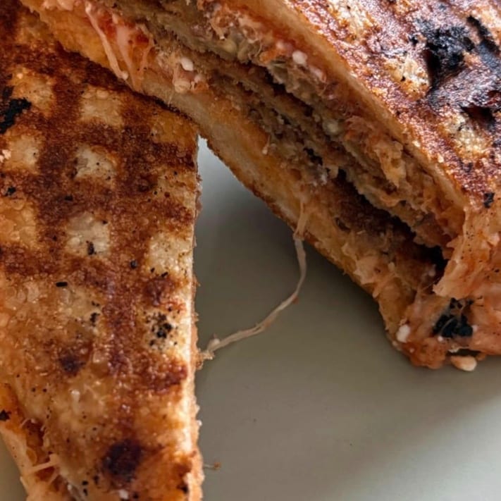 Eggplant Parmigiana Panini.