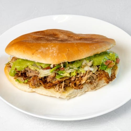 Carnitas Torta (Shredded Pork).