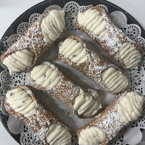 Homemade Cannoli.