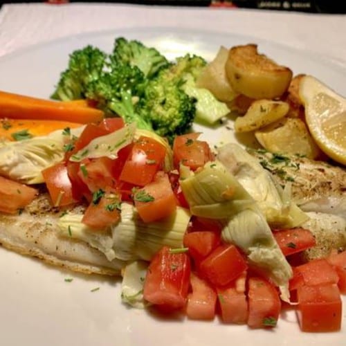 Sole Checca & Artichokes.