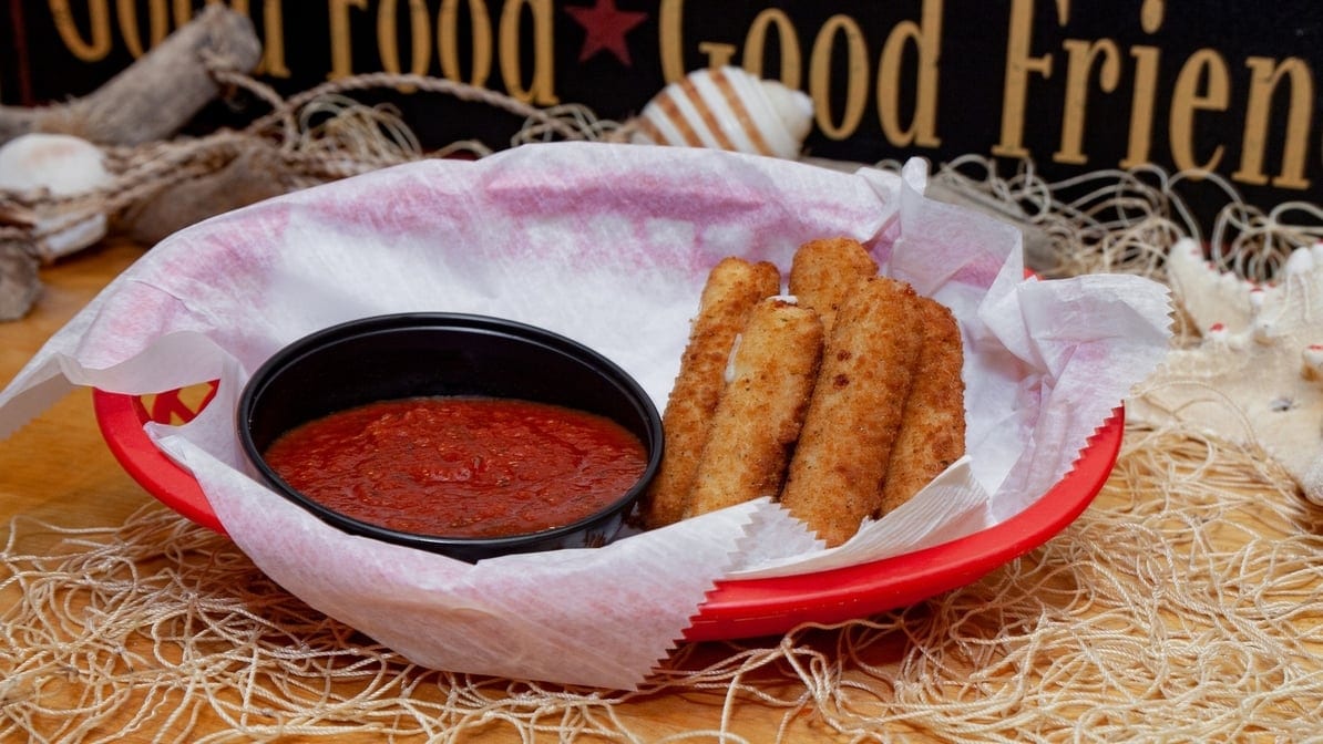 Fried Mozzarella Sticks.