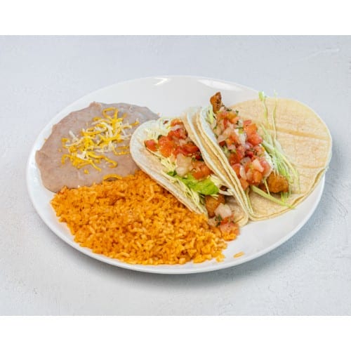 Combo 14 - Two Fish Tacos Plate.