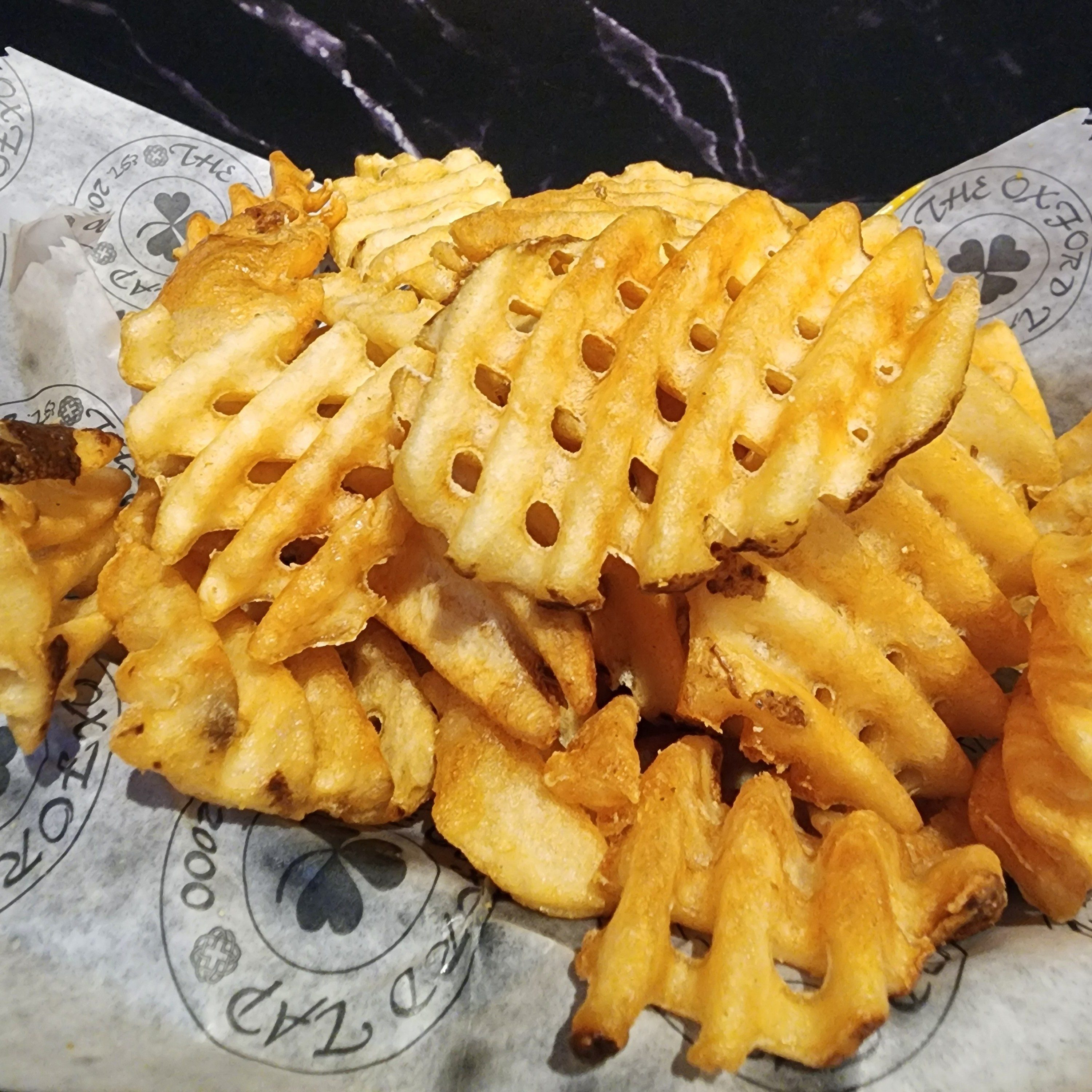 Basket of Waffle Fries.