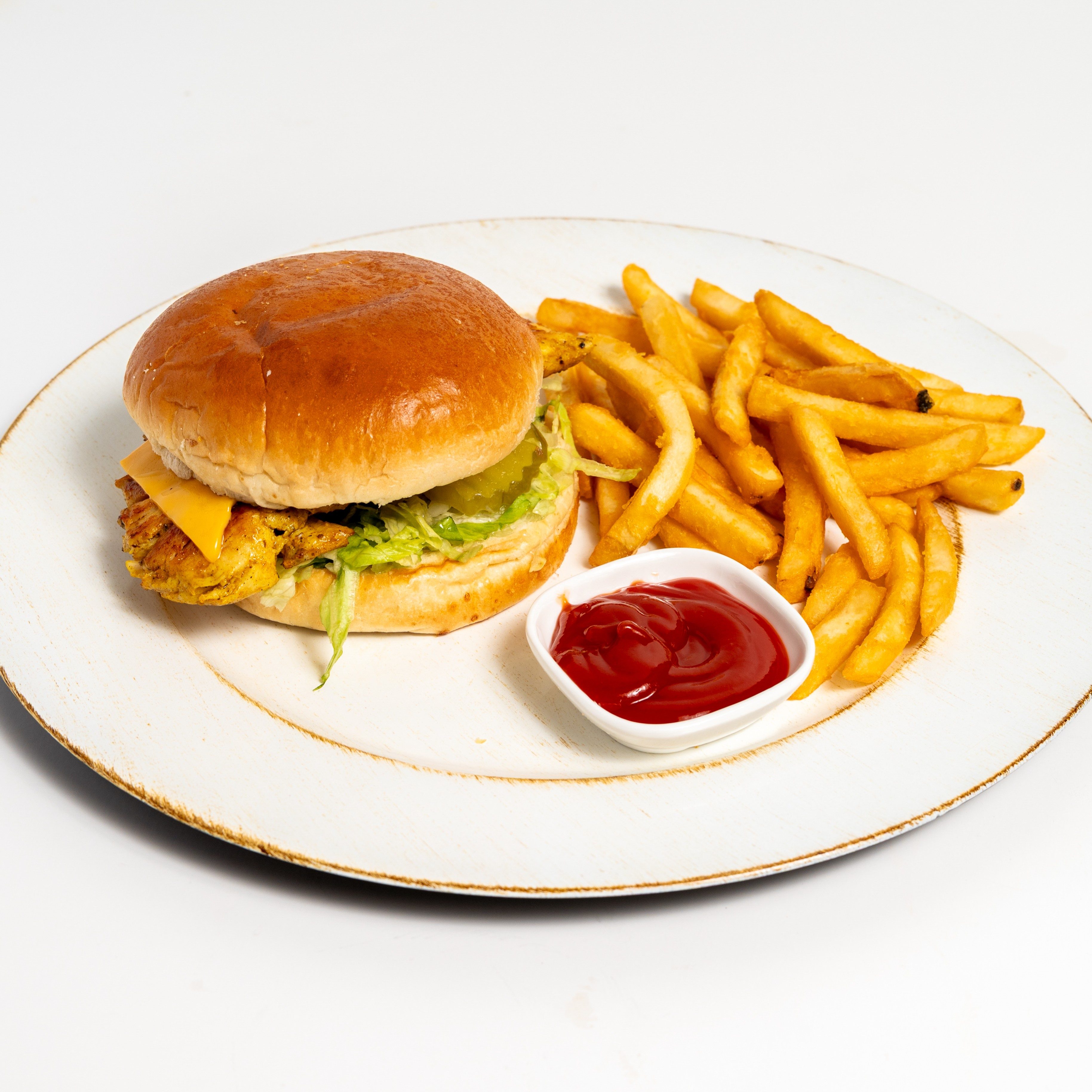 Grill chicken sandwich.