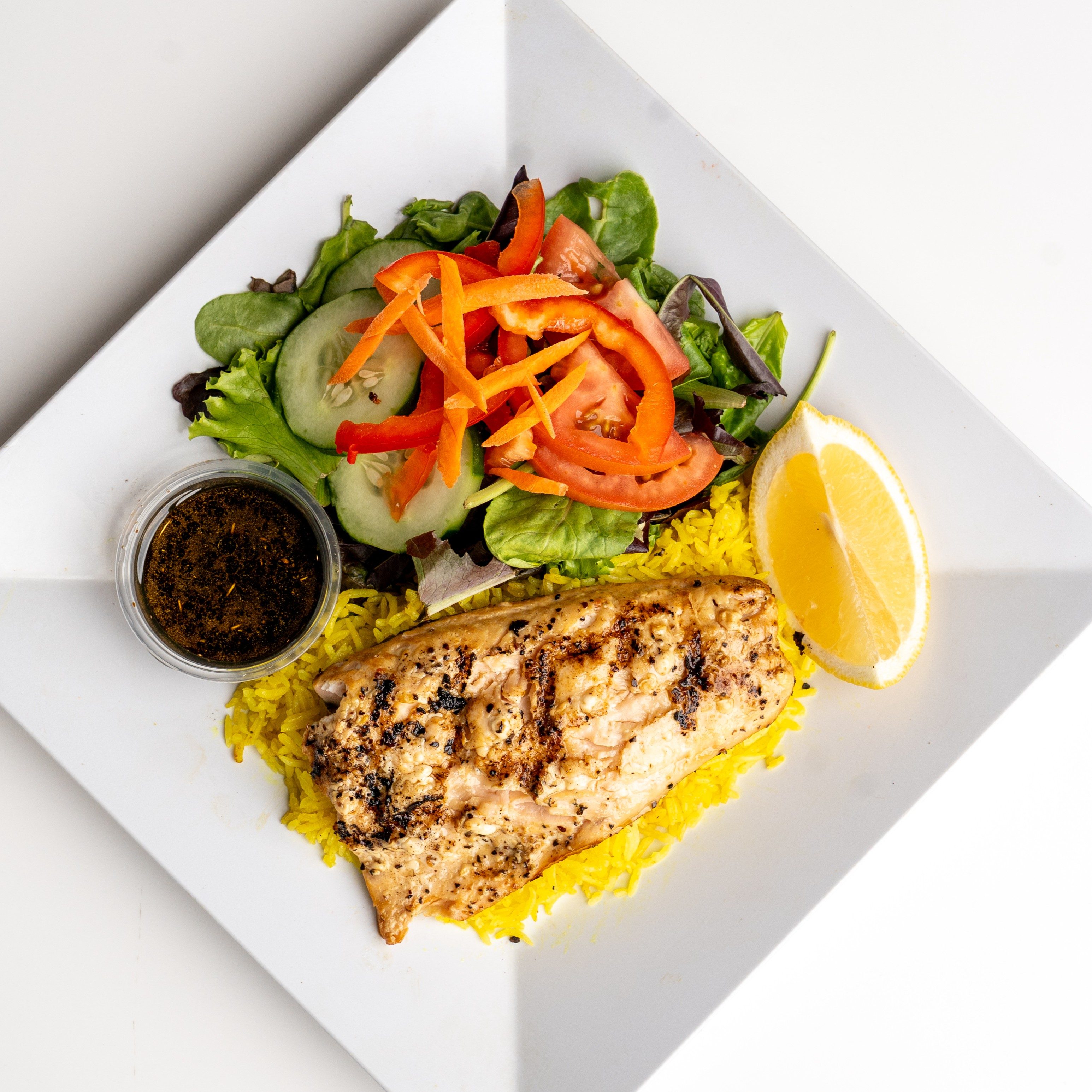 Grilled Salmon Entrée.