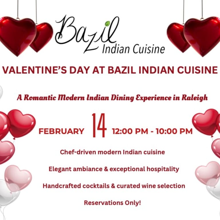 Valentine’s Day at Bazil Indian Cuisine