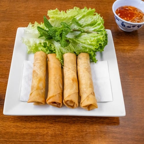 Fried Vegan Egg Rolls - Chả Giò Chay (4 cái).