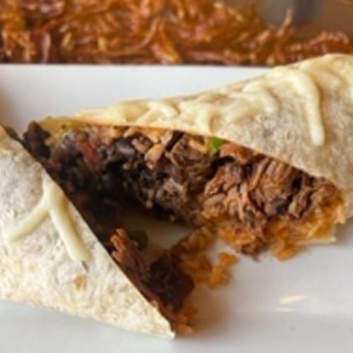 BIRRIA BURRITO (Refriedbeans).