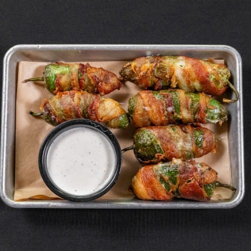 Bacon-wrapped Jalapeños.