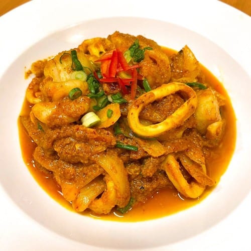 Stir Fried Curry Seafood Chef Recommended.