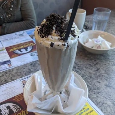 Oreo Crumb Pancakes.