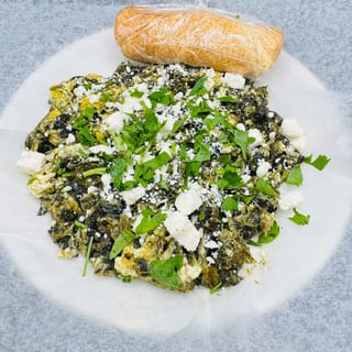 2 Eggs/ spinach and feta