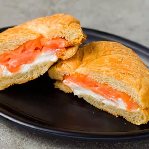 Salmon and Cream Cheese Sandwich.
