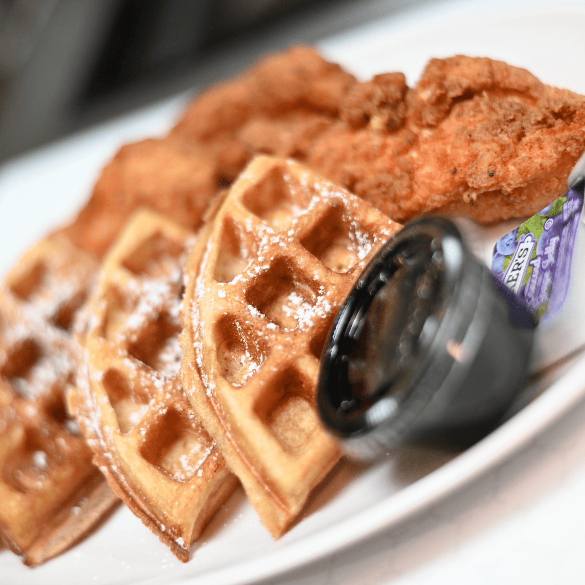 Waffles Chicken And Eggs.