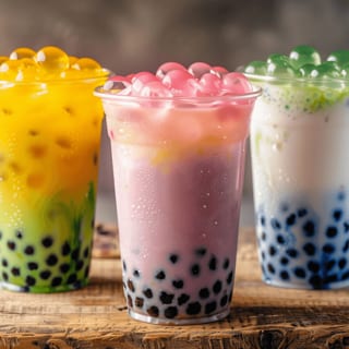 Lime Passion Fruit Tea with Boba